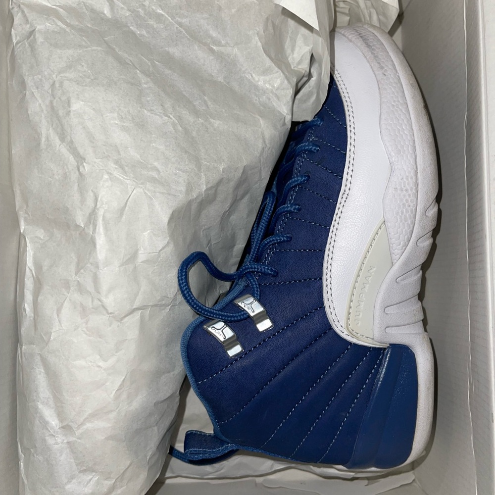 Retro Jordan 12 Blue and White